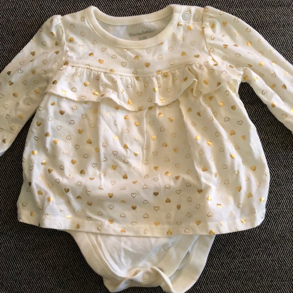 Baby girl body suit attached shirt 3-6 month